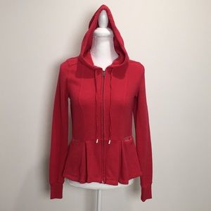 Anthro Saturday Sunday Peplum Zip Sweatshirt